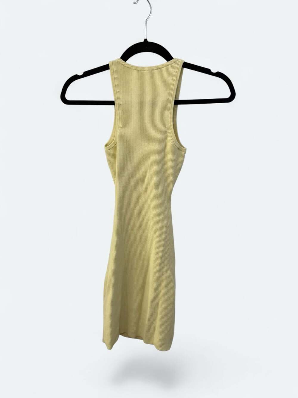Wilfred Free Cutout Ribbed Mini Dress Size 2XS Yellow - Picture 7 of 10